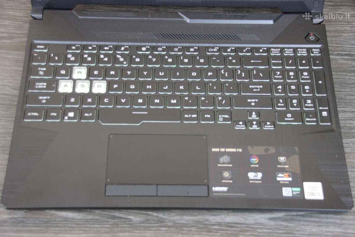 Asus Tuf Gaming Fx506 i5 Gtx 16gb 512ssd 144hz - nuotraukos Nr. 3