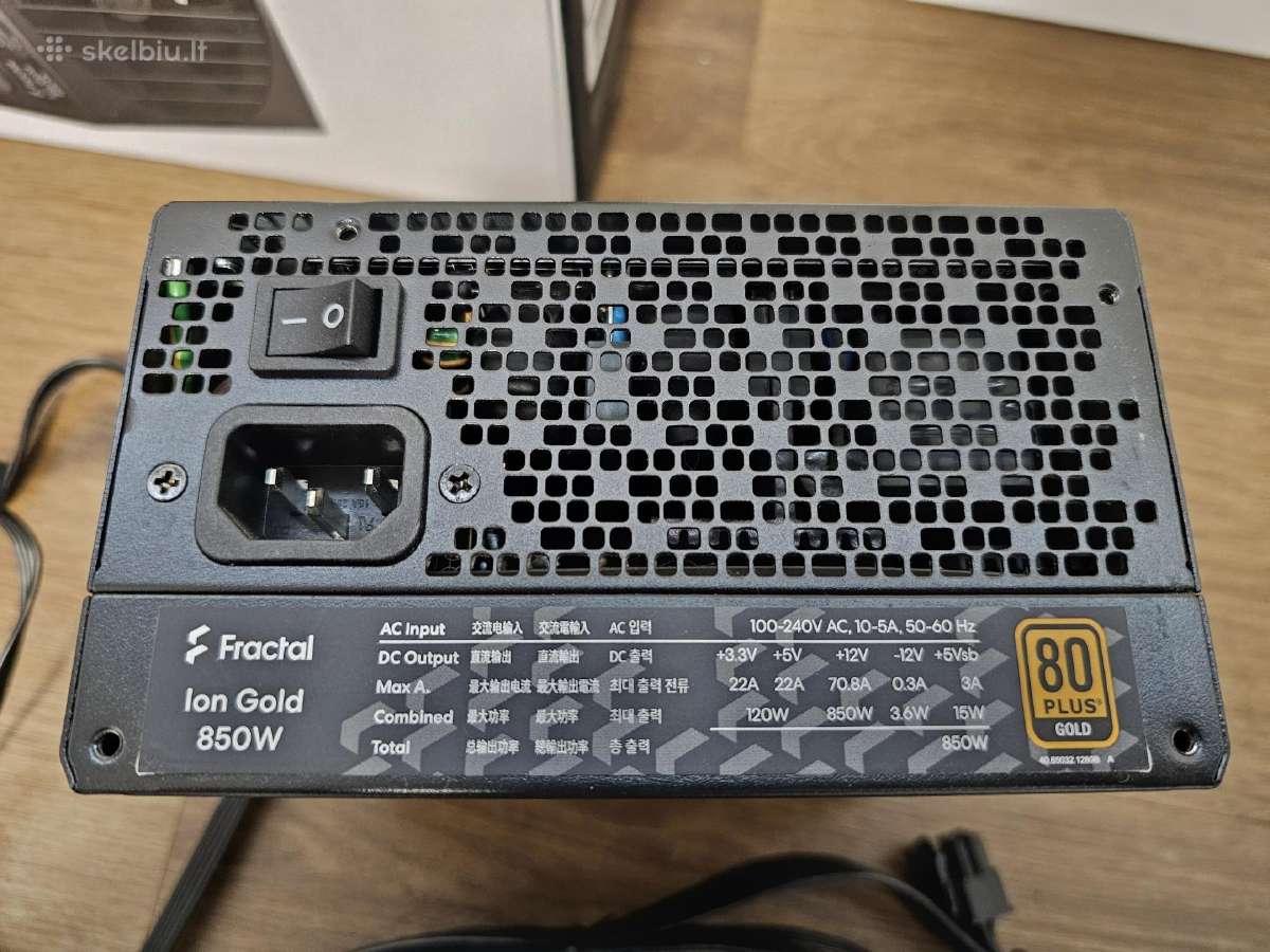 Maitinimo blokas Fractal Design Ion Gold 850w - nuotraukos Nr. 3