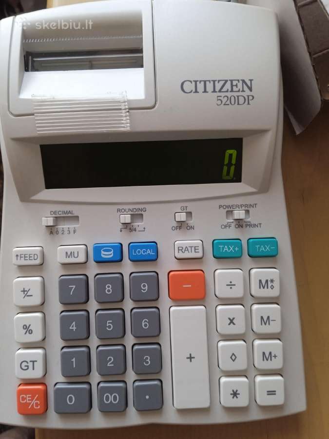Buhalter spausdinantis skaičiuotuvas Citizen 520dp - nuotraukos Nr. 3