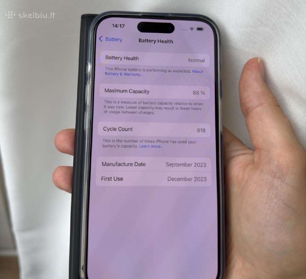 iPhone 15 Pro Blue Titanium 128gb - nuotraukos Nr. 7