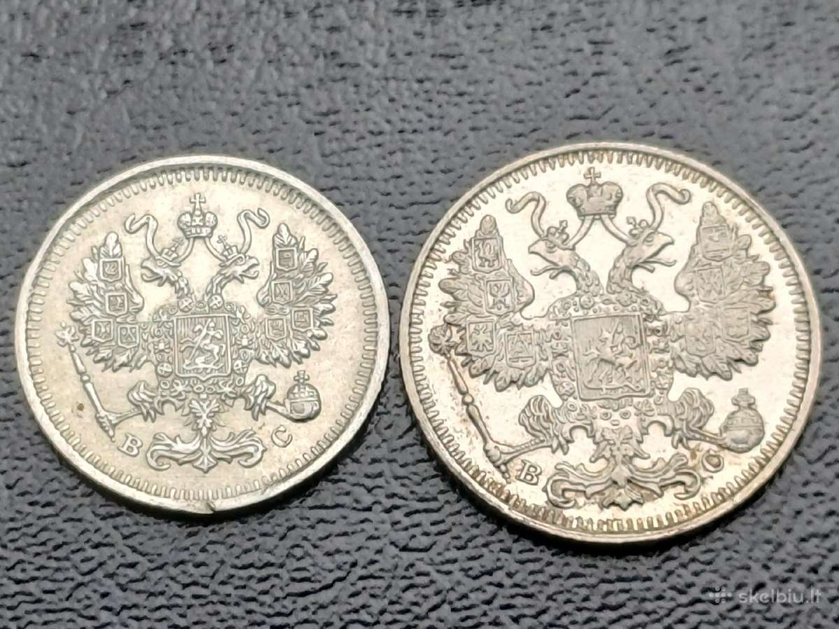 10 ir 15 kapeikų 1915m. sidabras - nuotraukos Nr. 2