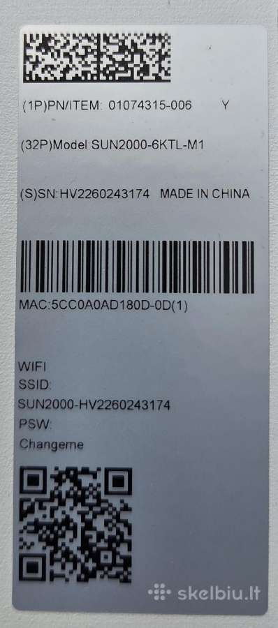 Huawei Sun2000-6ktl-m1 inverteris - nuotraukos Nr. 3