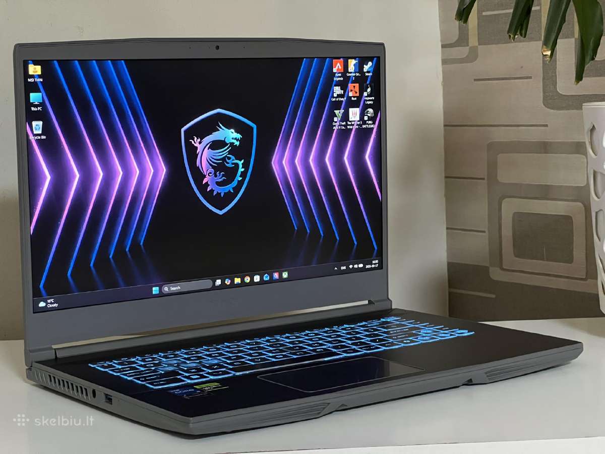 Parduodamas Msi Thin su Rtx 4050, I5-12k, 144hz. - nuotraukos Nr. 2