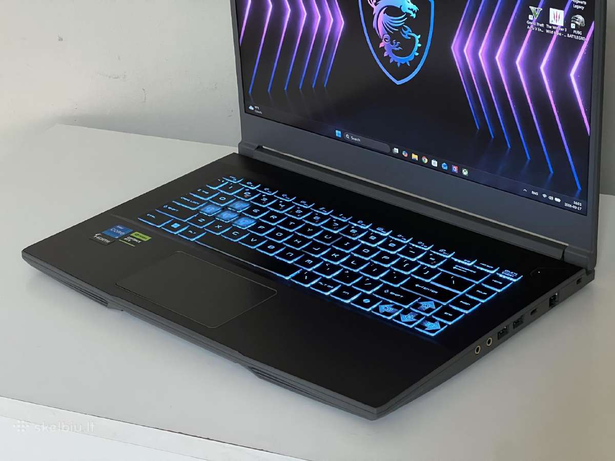 Parduodamas Msi Thin su Rtx 4050, I5-12k, 144hz. - nuotraukos Nr. 4