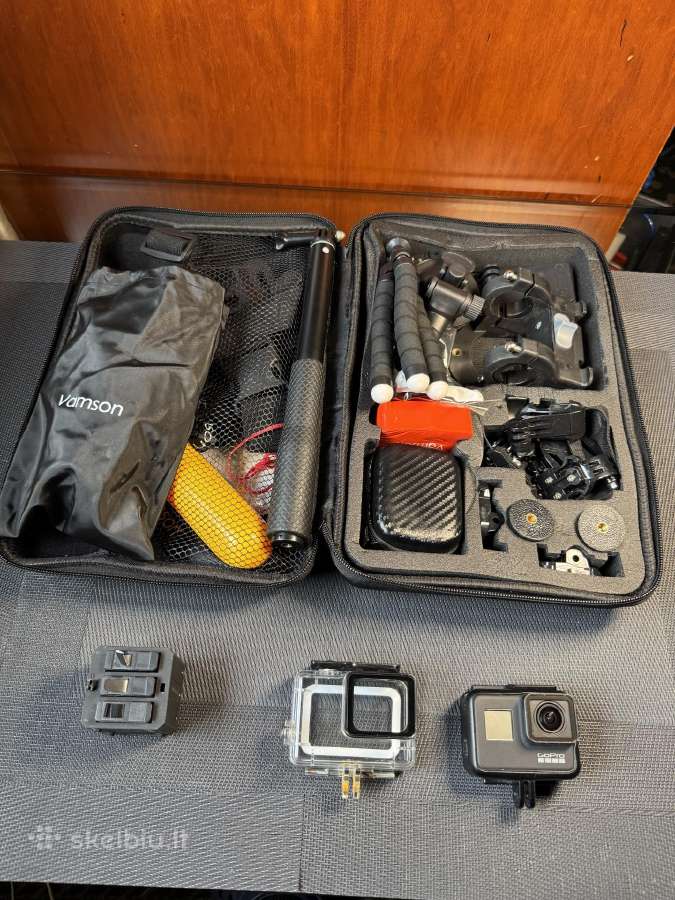 Gopro Hero 7 Black – su priedais, 4 baterijos - nuotraukos Nr. 4