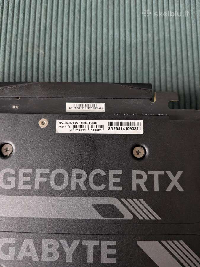 Gigabyte Geforce Rtx 4070 Ti 12gb - nuotraukos Nr. 4