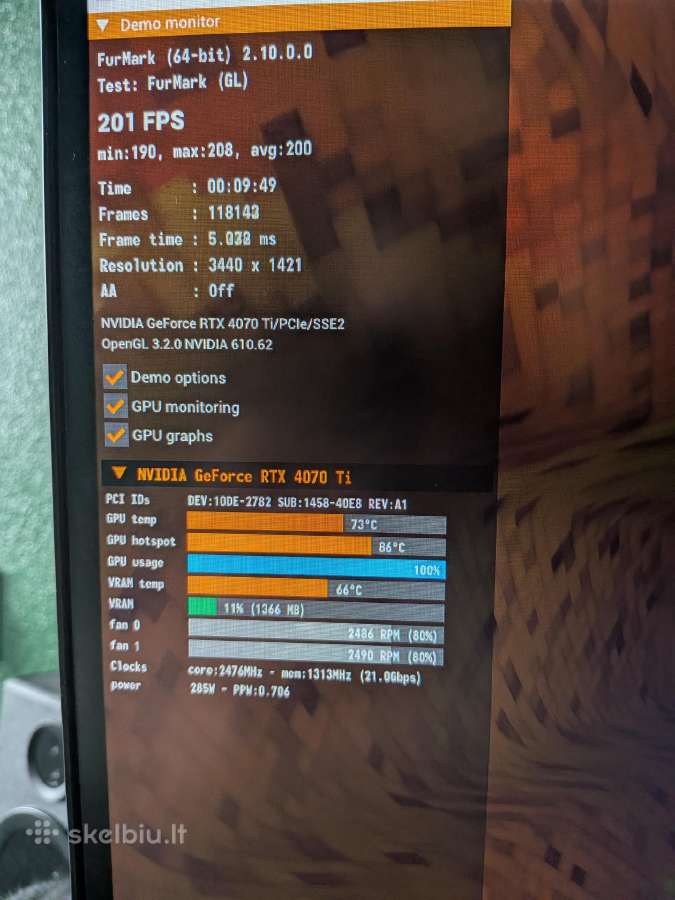 Gigabyte Geforce Rtx 4070 Ti 12gb - nuotraukos Nr. 5