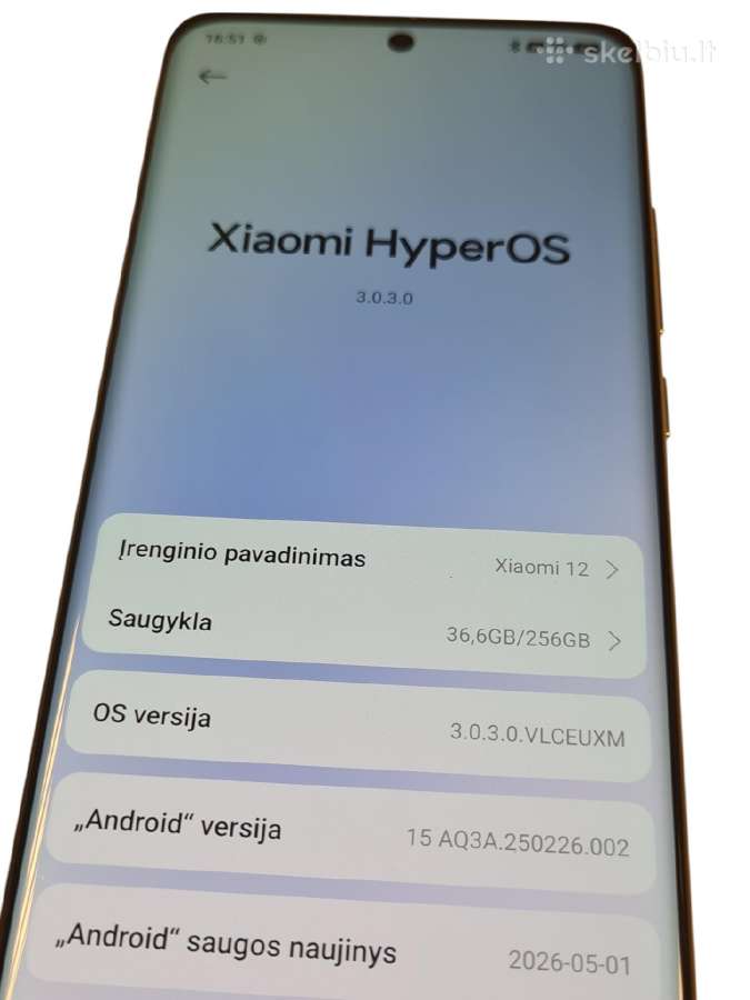 Xiaomi 12 5G 256gb + 3 mėn. garantija - nuotraukos Nr. 5