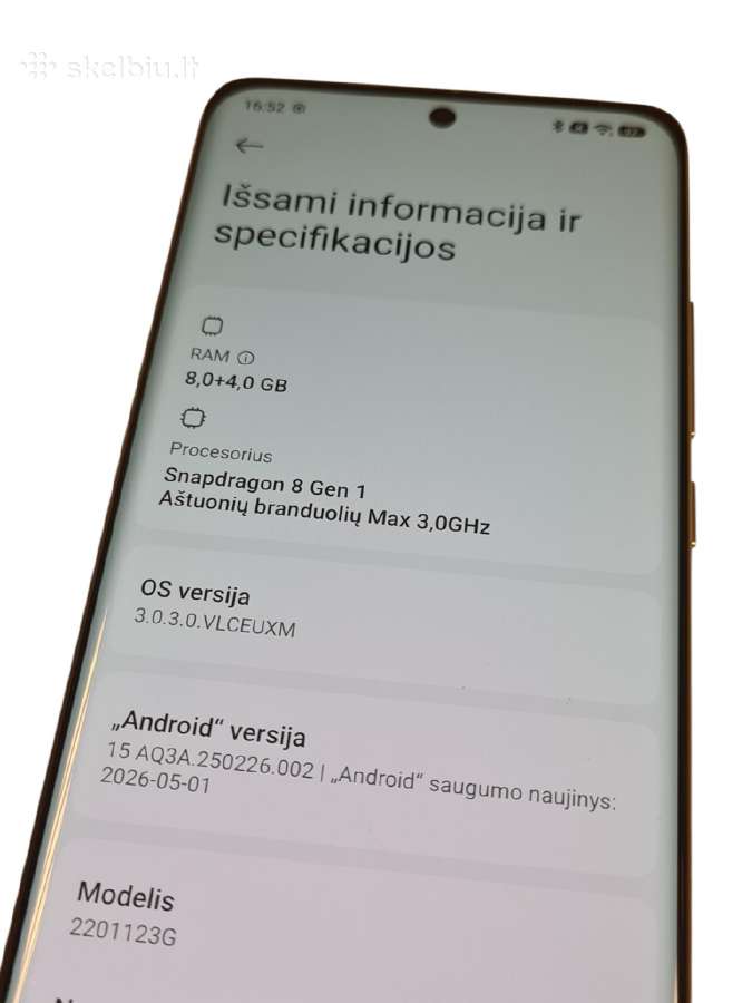 Xiaomi 12 5G 256gb + 3 mėn. garantija - nuotraukos Nr. 6