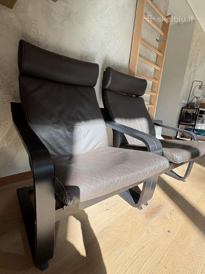 Ikea foteliai odiniai 2 vnt uz abu 150 Eur - nuotraukos Nr. 2