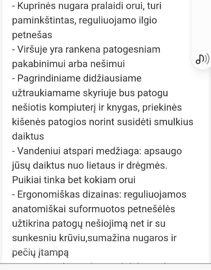 Ergonominė kuprinė - nuotraukos Nr. 6