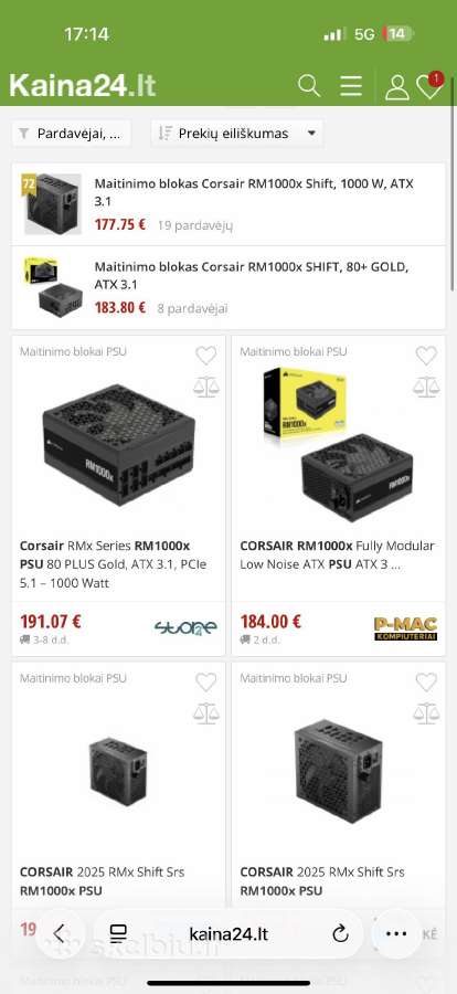 Psu Corsair Rm1000x - nuotraukos Nr. 5