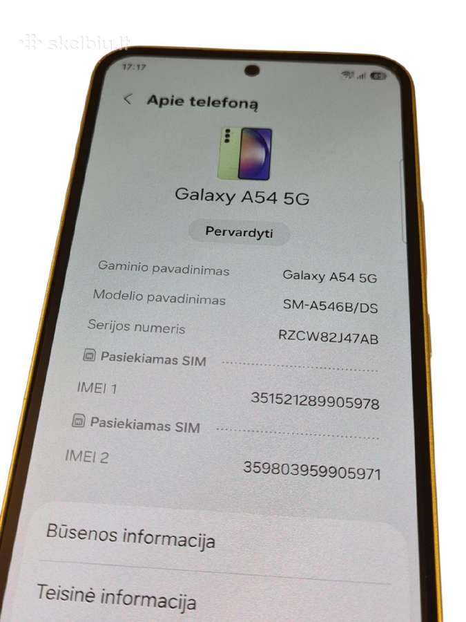 Samsung Galaxy A54 5G 256gb + 3 mėn. garantija - nuotraukos Nr. 5