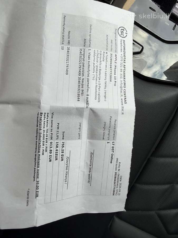 Naujas iPhone 15 Pro 128gb titanium black - nuotraukos Nr. 3