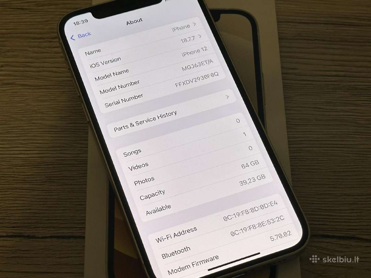 Parduodu iPhone 12 White 64gb - nuotraukos Nr. 5