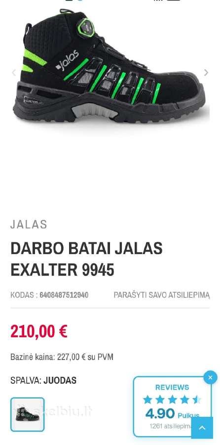 Jalas darbo batai. - nuotraukos Nr. 5