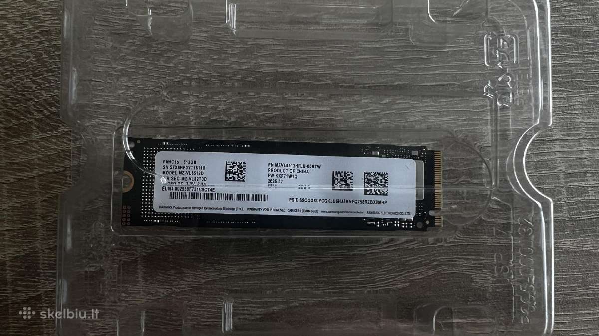 Samsung SSD nvme 512gb - nuotraukos Nr. 2