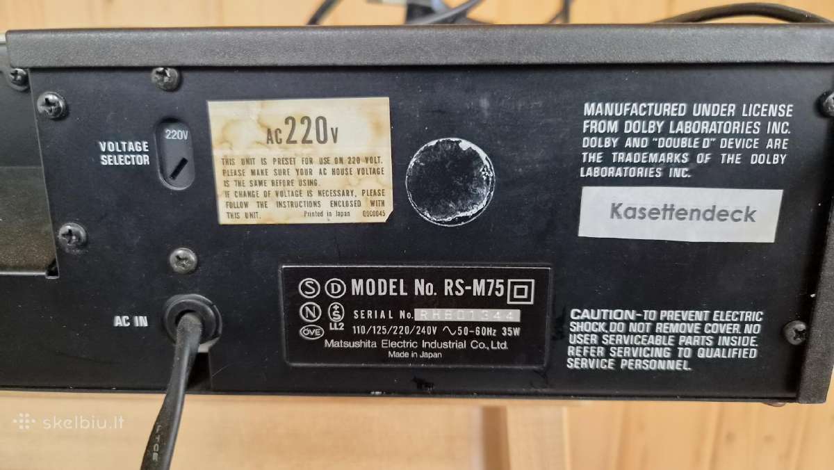 Technics Tape Deck RS-m75 - nuotraukos Nr. 4