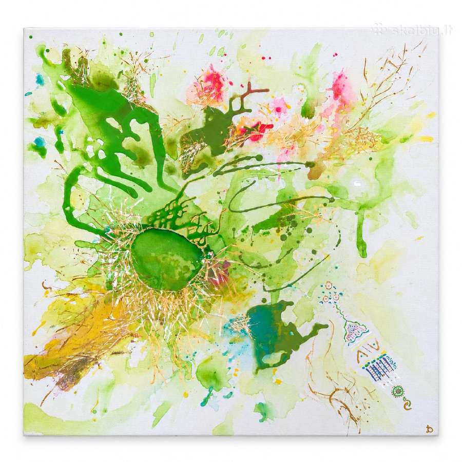 Didelis Originalus Paveikslas 100x100 cm - nuotraukos Nr. 2