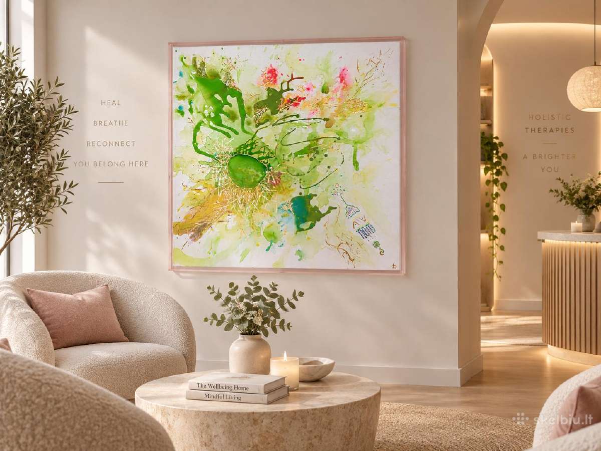 Didelis Originalus Paveikslas 100x100 cm - nuotraukos Nr. 5
