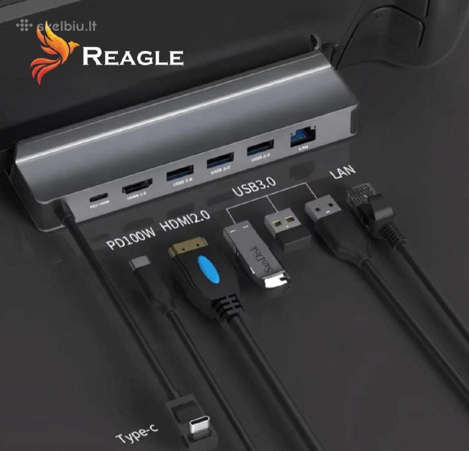Steam Deck Oled 1tb+reagle 6-in-1 stotelė - nuotraukos Nr. 3