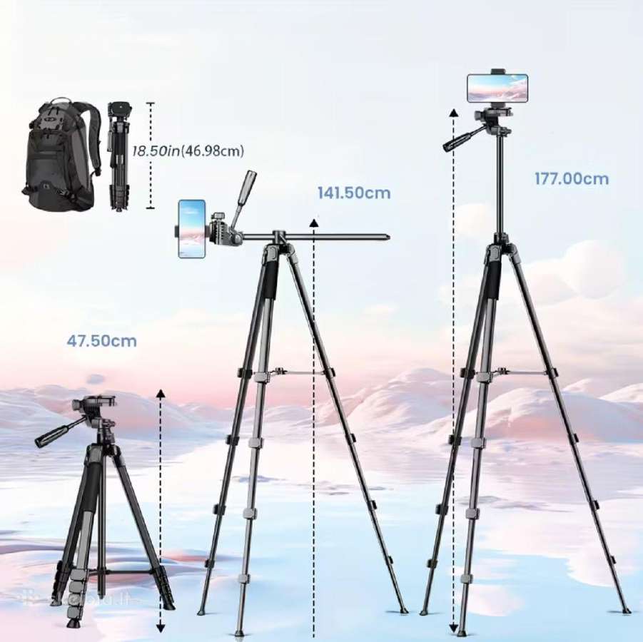 Alkūninis trikojis stovas 177 cm + dėklas - nuotraukos Nr. 2