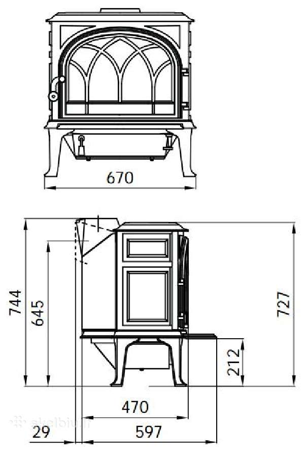 Norvegiška ketaus krosnelė Jotul F400 - nuotraukos Nr. 9