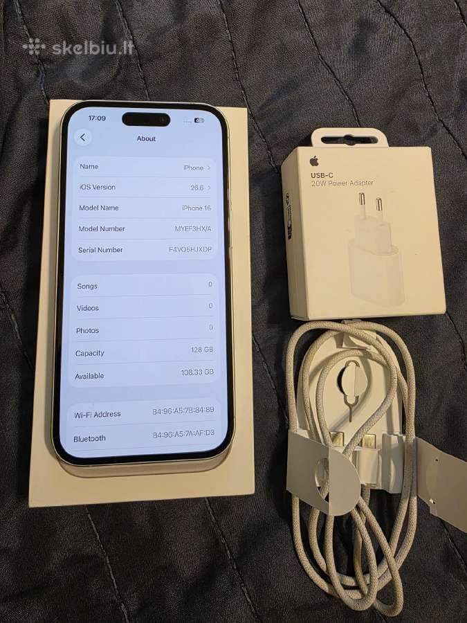 Idialios būklės iPhone 16/128 - nuotraukos Nr. 2