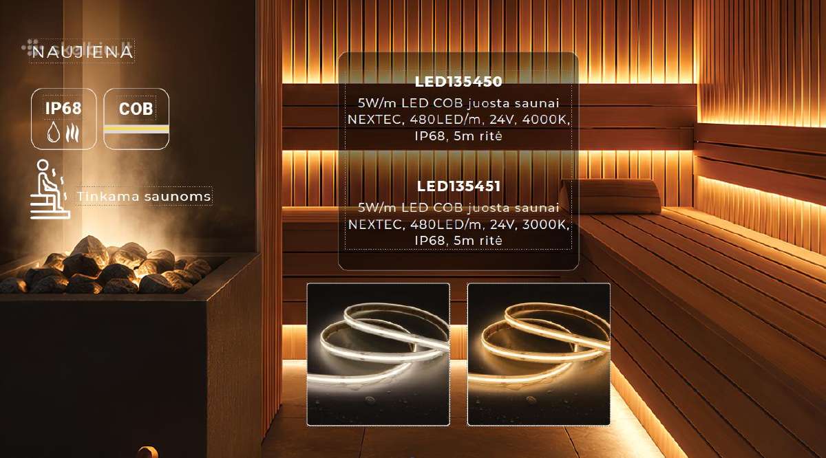 LED juostos ir profiliai vidaus šviestuvai - nuotraukos Nr. 2