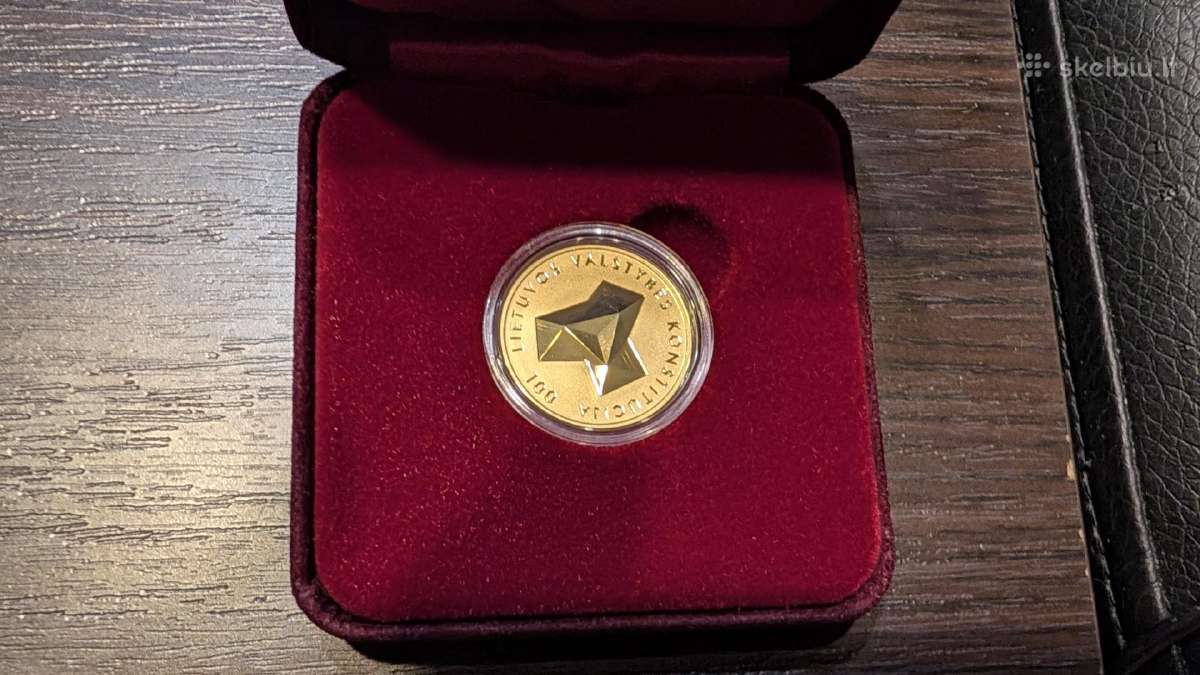 50 Eur auksinė moneta Konstitucijos šimtmečiui - nuotraukos Nr. 2