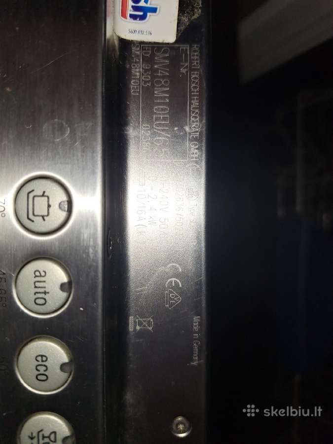 Bosch Smv48m30eu įmontuojama indaplovė, vokiška 90 - nuotraukos Nr. 5