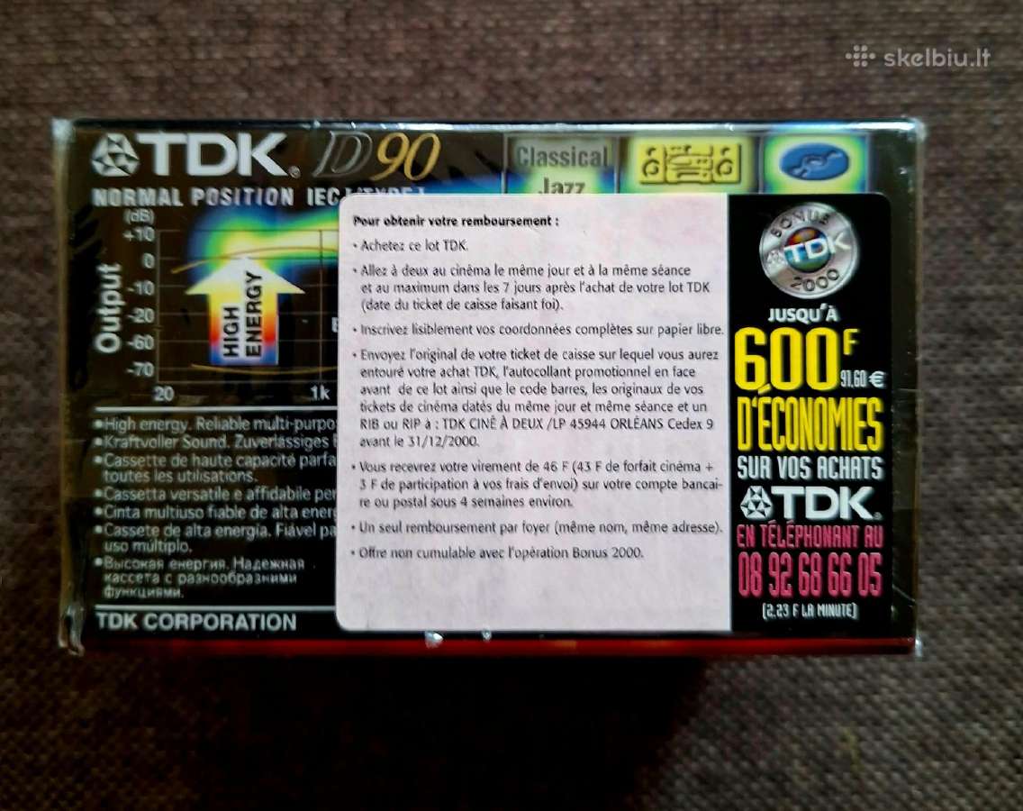 Tdk D kasetės - nuotraukos Nr. 2