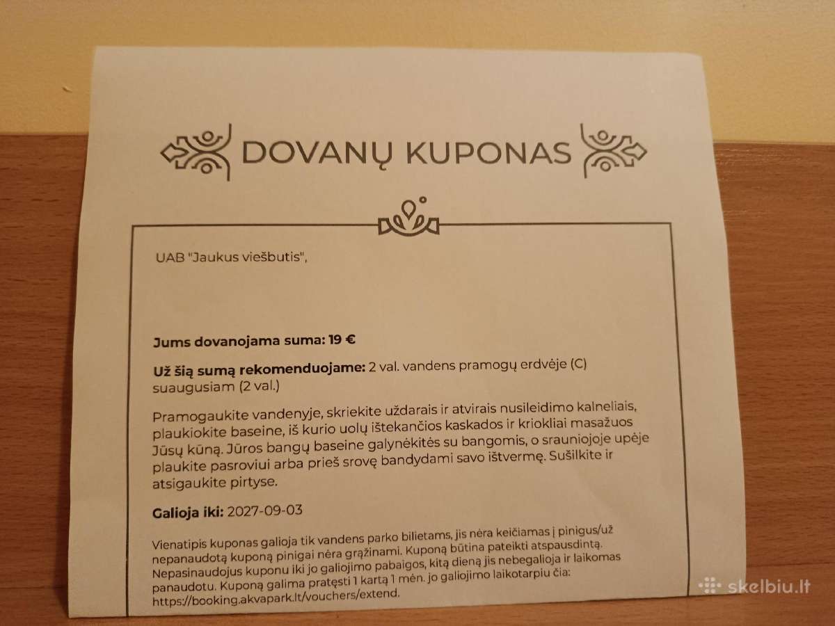 Dovanų kuponas - nuotraukos Nr. 3