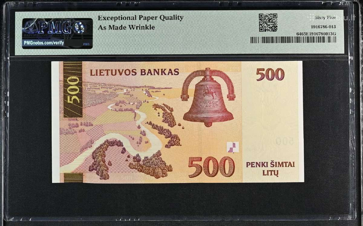 500 Litų 2000 m. Pmg65 - nuotraukos Nr. 2