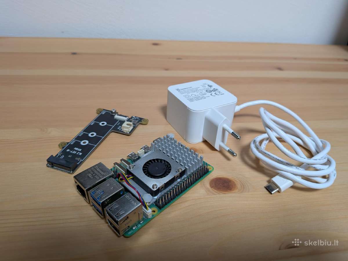 Raspberry Pi 5 8gb (Cooler, M2 hat, power supply) - nuotraukos Nr. 2