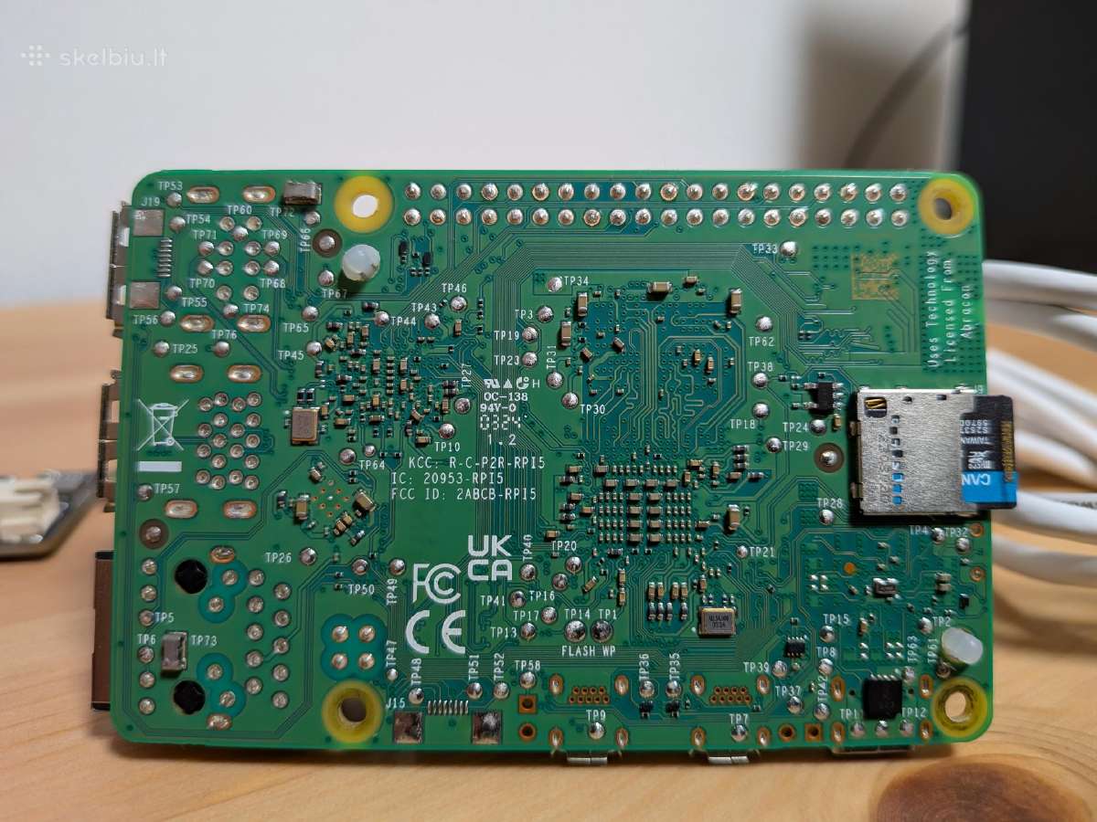 Raspberry Pi 5 8gb (Cooler, M2 hat, power supply) - nuotraukos Nr. 4