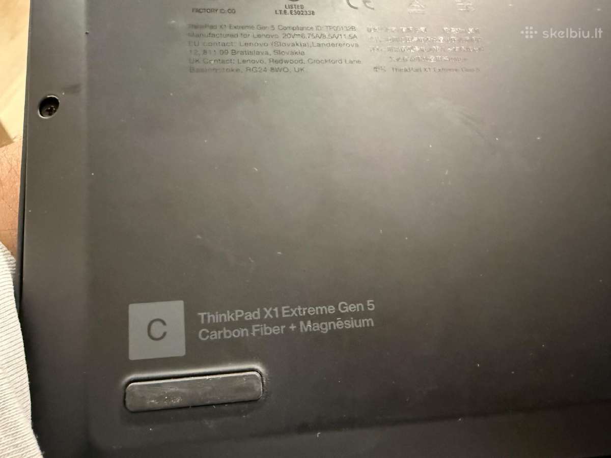 Lenovo Thinkpad X1 Extreme Gen 5 - nuotraukos Nr. 3
