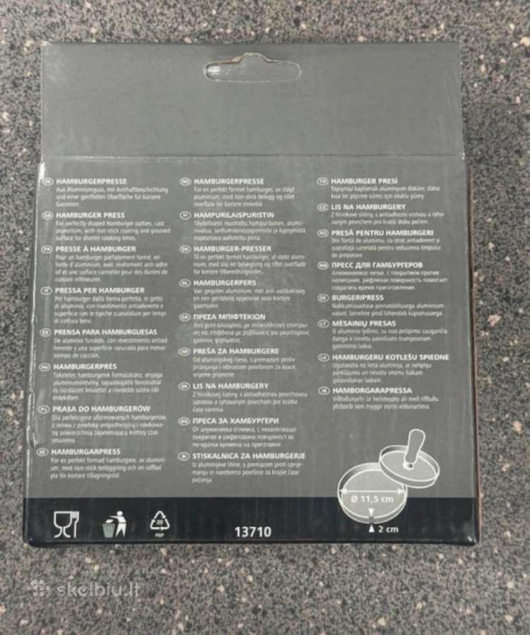 Mėsainių paplotėlių presavimo forma - nuotraukos Nr. 2