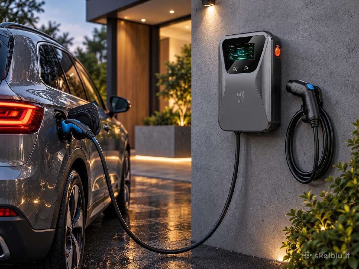 Wallbox Type 2 11 kw Ev įkrovimo stotelė, 7m - nuotraukos Nr. 4