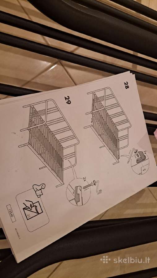 Ikea dvigule lova su čiužiniu 160/200 - nuotraukos Nr. 3