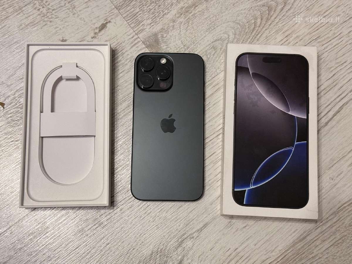iPhone 16 pro max, 256gb, juodas - nuotraukos Nr. 2