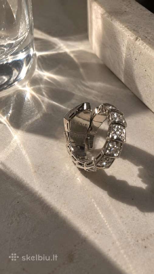 Originalus Bvlgari Serpenti Žiedas su deimantais - nuotraukos Nr. 2
