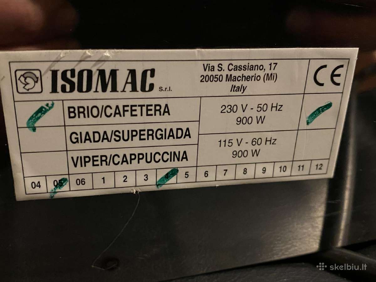 Itališkas espreso kavos aparatas Isomac Brio - nuotraukos Nr. 17