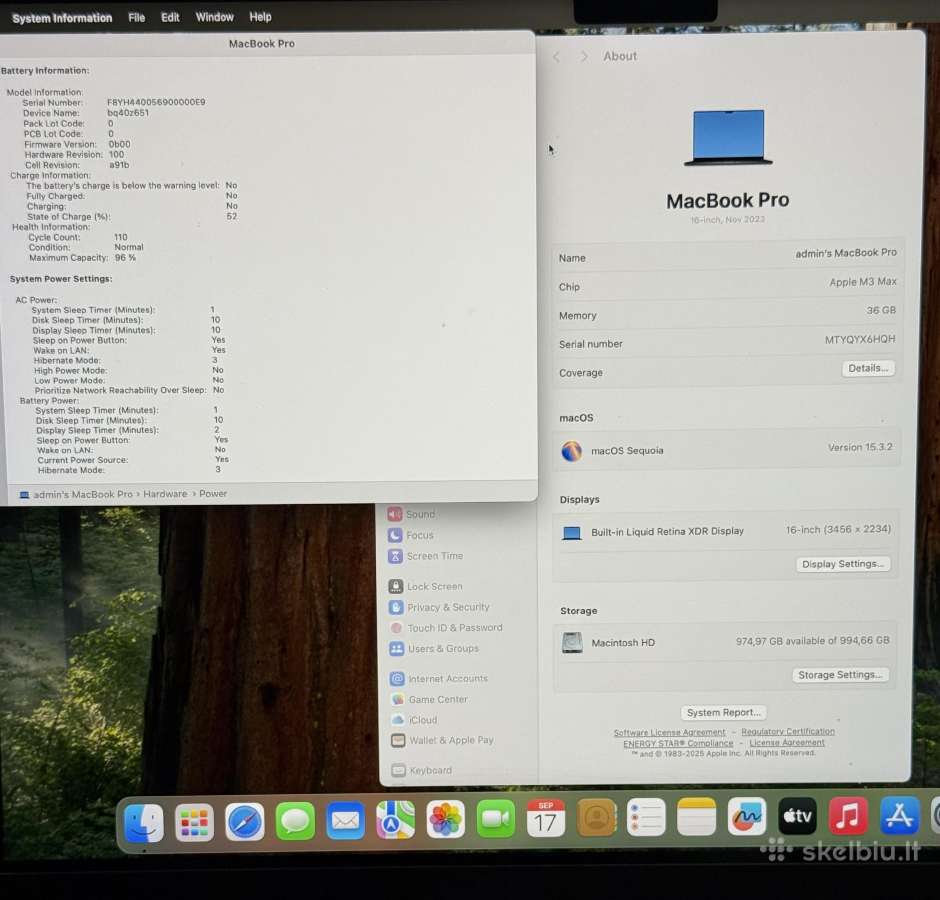 MacBook Pro 16 M3 Max / 36gb / 1tb / 30-core Gpu - nuotraukos Nr. 4