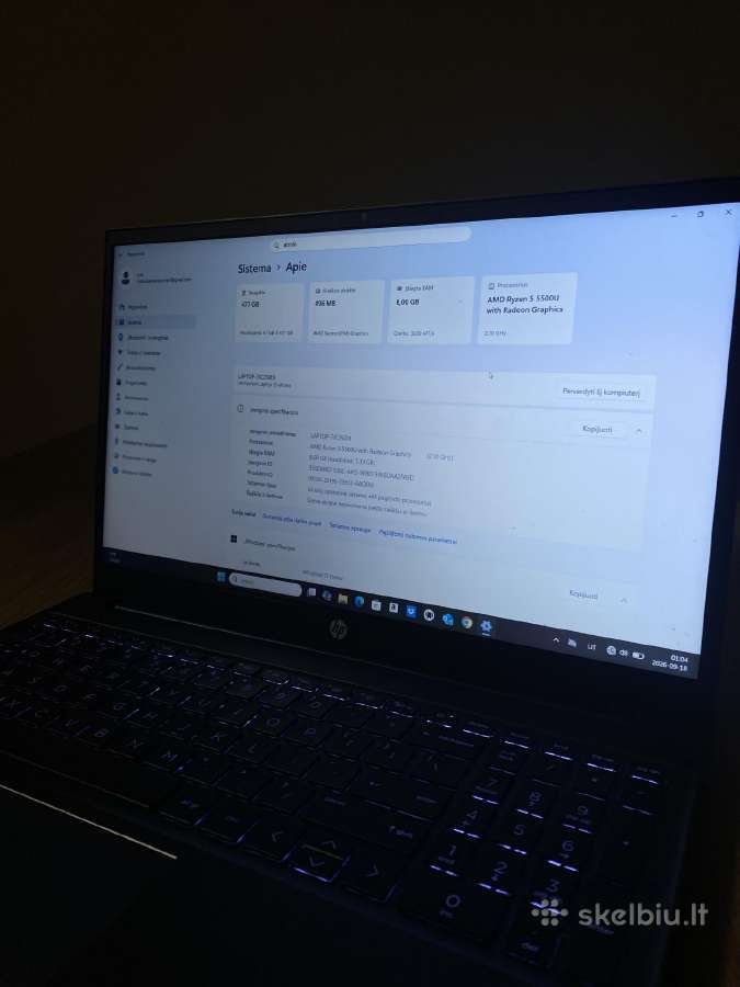 Hp Pavilion 15 Ryzen 5 / 8gb / 512gb SSD - nuotraukos Nr. 2