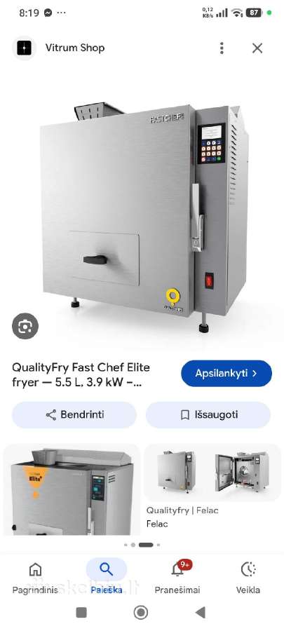 Automatinė fritiūrinė Quality Fry Fastchef Elite+ - nuotraukos Nr. 3