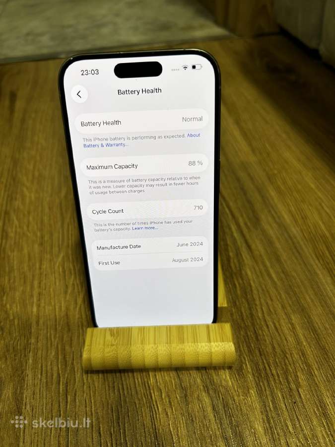 iPhone 15 pro 256, baterija 88, kaip naujas - nuotraukos Nr. 3