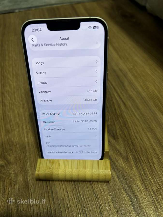 iPhone 14 512gb originali baterija 100 - nuotraukos Nr. 4