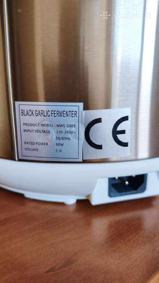 Juodojo česnako fermentavimo aparatas, 5 l, Juodo - nuotraukos Nr. 2