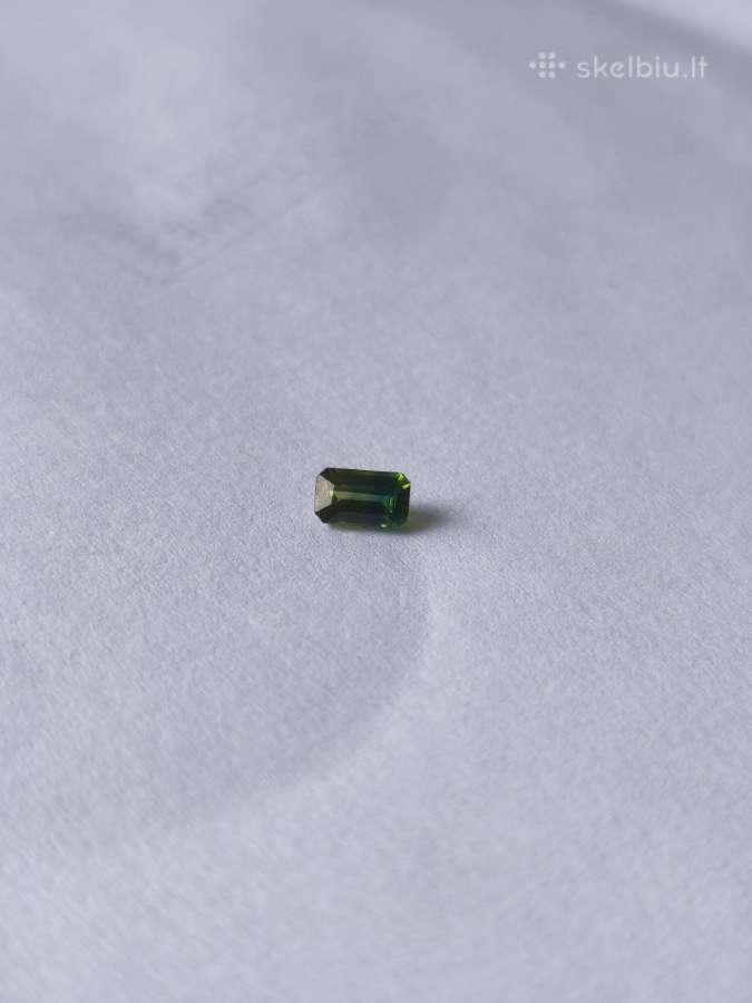 Natūralus 0,40 ct Bicolor Safyras Žaliai Geltonas - nuotraukos Nr. 5
